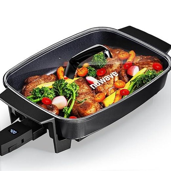 Nuwave Medley XL Electric Skillet with Glass Lid