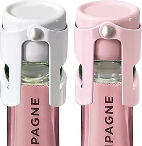 HYZ Champagne Bottle Stoppers (White & Pink)