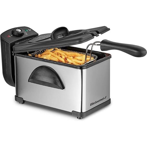 Elite Gourmet EDF2100 Deep Fryer with Basket & Filter