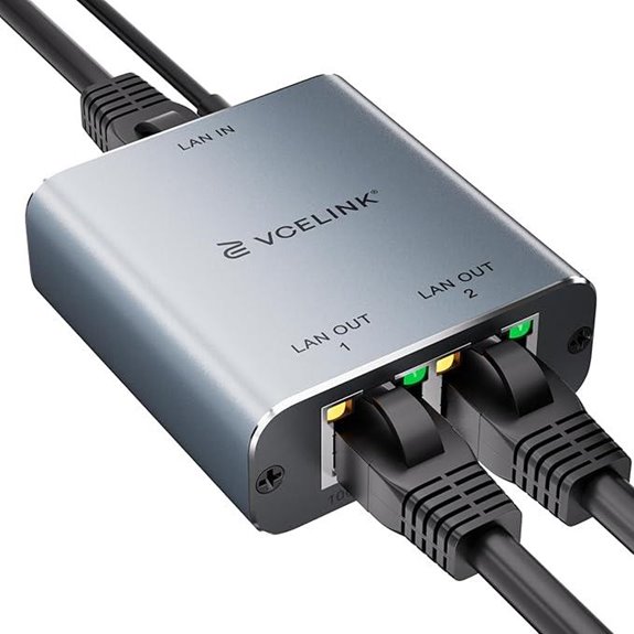 VCELINK Ethernet Splitter 1-to-2 with USB Power