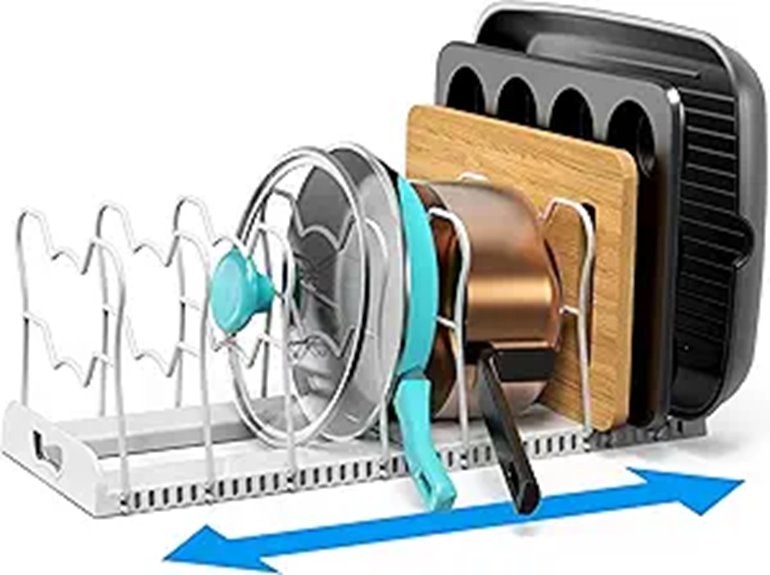 Simple Houseware Expandable Pan Organizer Rack