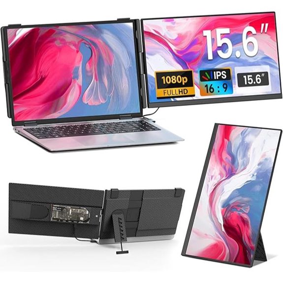 15.6 FHD Portable Laptop Monitor with Dual Screen
