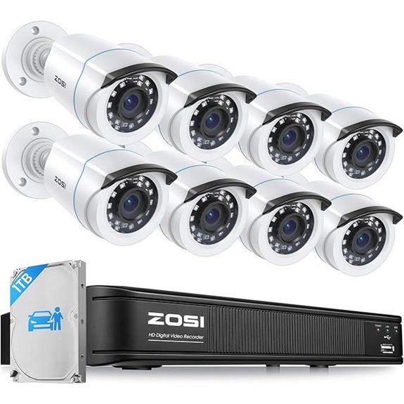 ZOSI 5MP AI Security Camera System with 8 Cameras