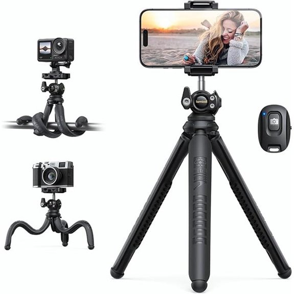 Lamicall 3-in-1 Flexible Tripod with Remote