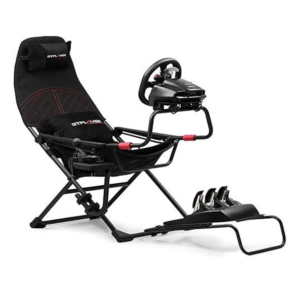 GTPLAYER Foldable Sim Racing Cockpit with Supports