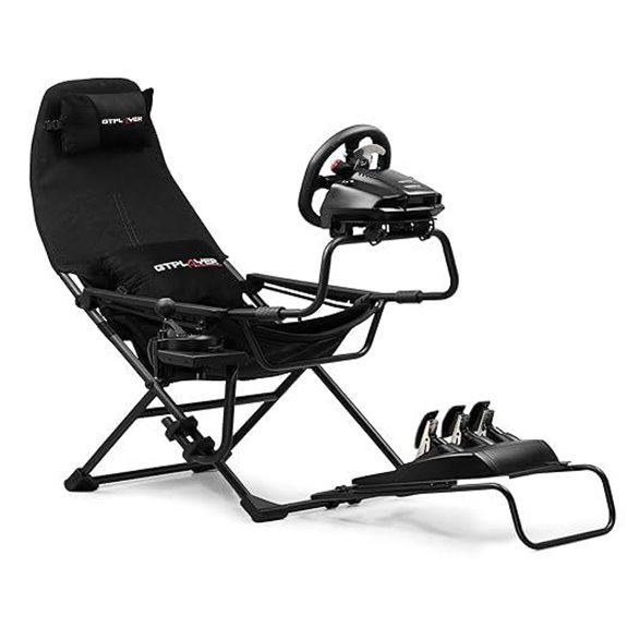 GTPLAYER Foldable Sim Racing Cockpit with Adjustable Support