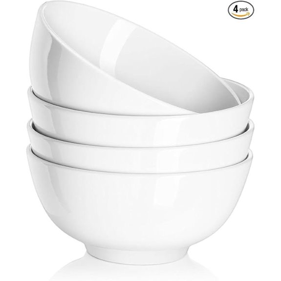 DOWAN 4-Pack 22oz Ceramic Soup & Salad Bowls