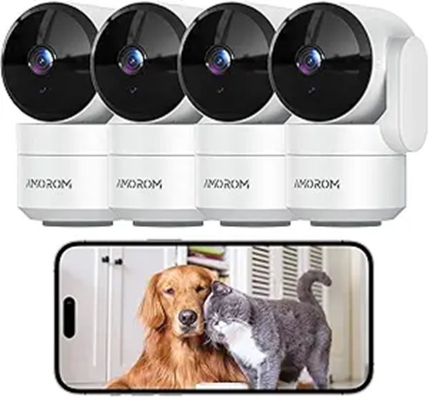 Indoor Security Camera 4-Pack with Two-Way Audio