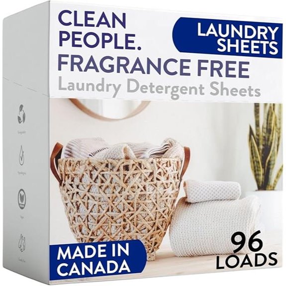 Clean People Fragrance-Free Laundry Detergent Sheets (96 Pack)
