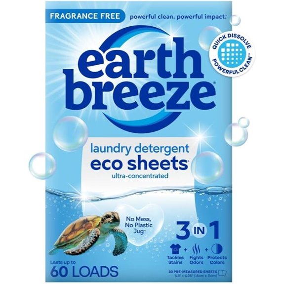 Earth Breeze Fragrance-Free Laundry Sheets (60 Loads)