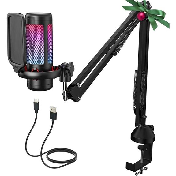 TONOR Gaming Microphone Set with RGB Lighting
