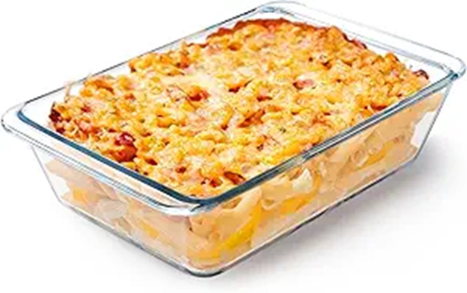 NUTRIUPS 2.4QT Glass Baking Dish Microwave & Oven Safe