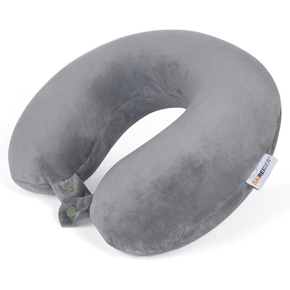 SAIREIDER Memory Foam Travel Neck Pillow (Grey)