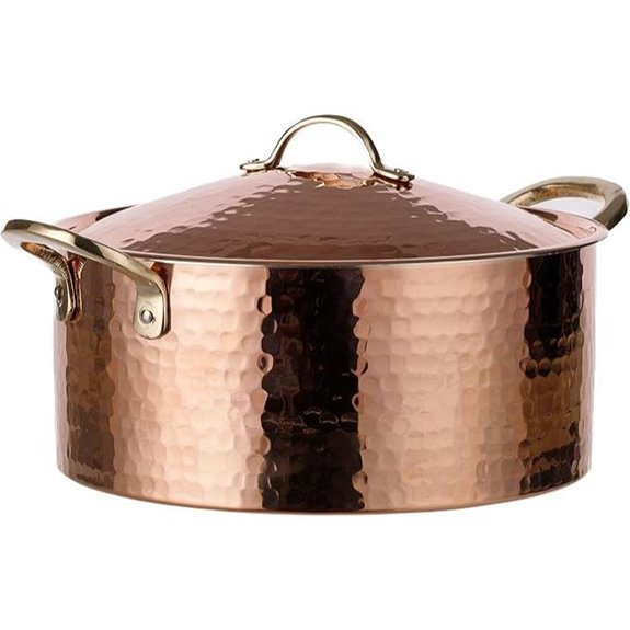 Demmex 1.2mm Hammered Copper Soup Pot 4 Quarts