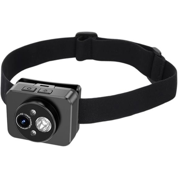 Head Mounted 1080P Action Camera with LED Light