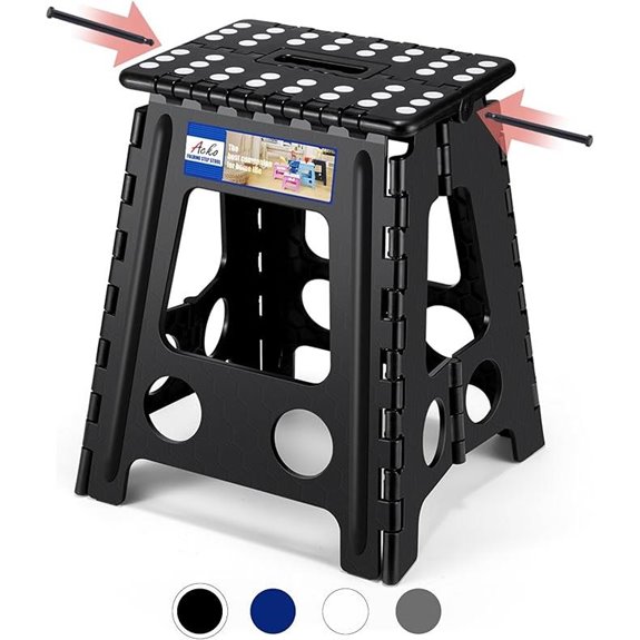 ACKO 16-Inch Folding Step Stool 400 lbs Capacity