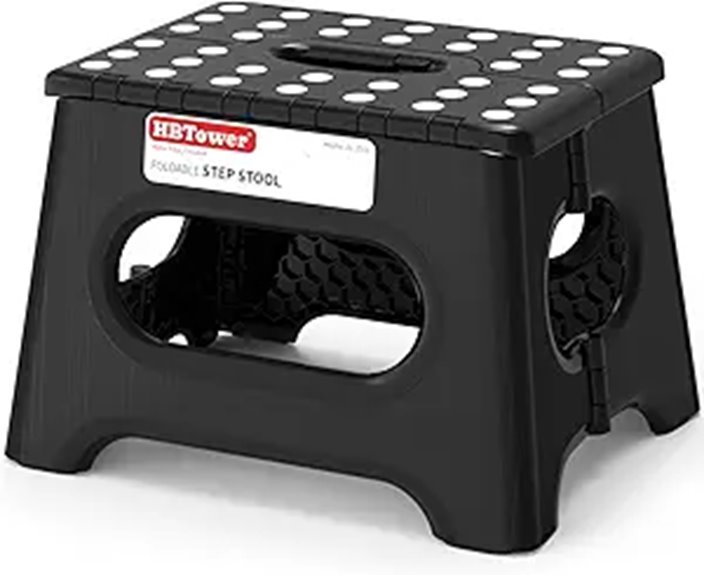 HBTower 9-Inch Folding Step Stool 600 lb Capacity