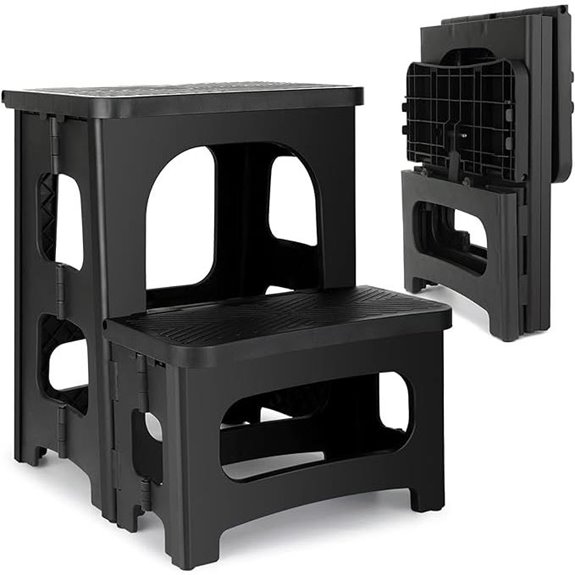 Amoise Folding 2-Step Stool Non-Slip Portable 300 lbs