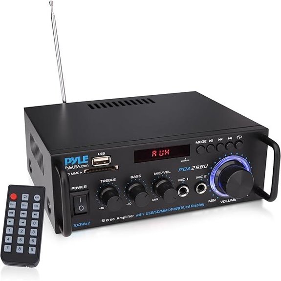 Pyle 200W Bluetooth Stereo Power Amplifier
