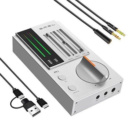 SMSL R1 DAC Headphone Amplifier with Multiple Inputs