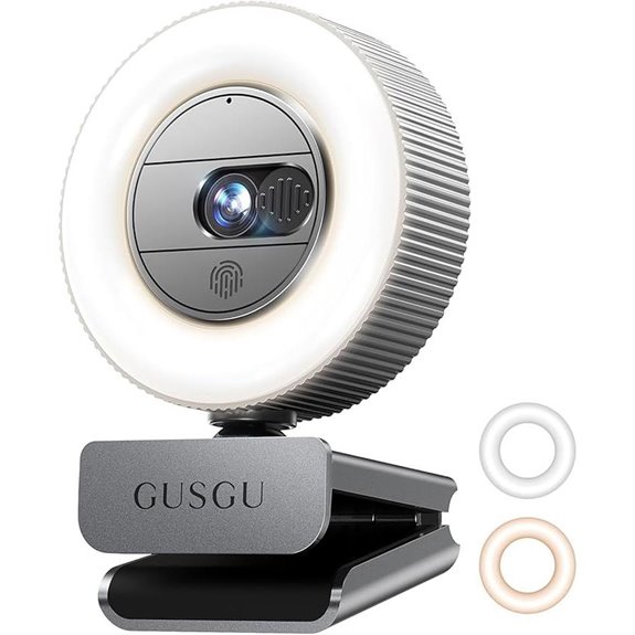 GUSGU G910 2K Webcam with Microphone & Privacy Cover