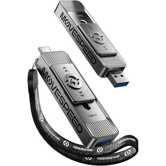 MOVE SPEED 4TB External Drive with Dual USB-C & USB 3.2