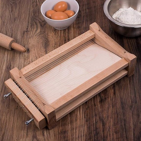 Chitarra Pasta Cutter Made in Italy Beechwood and 18/8 Stainless Steel