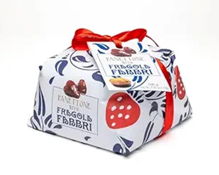 Fabbri Panettone with Candied Strawberries Italy