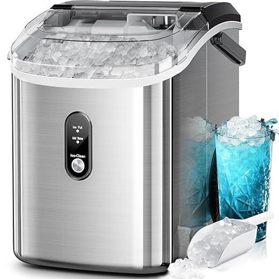 Kismile Countertop Nugget Ice Maker 35Lbs/24H