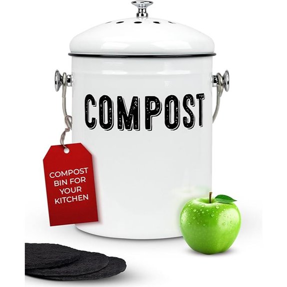 Granrosi 1.3 Gal Kitchen Compost Bin with Filters