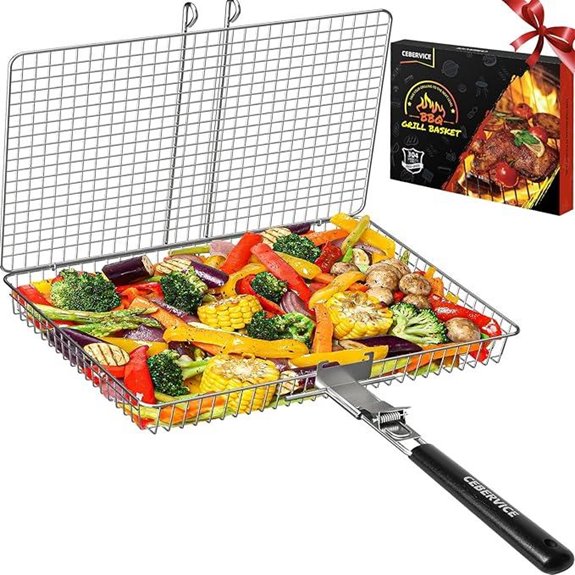 Extra Large Stainless Steel Grill Basket for BBQ