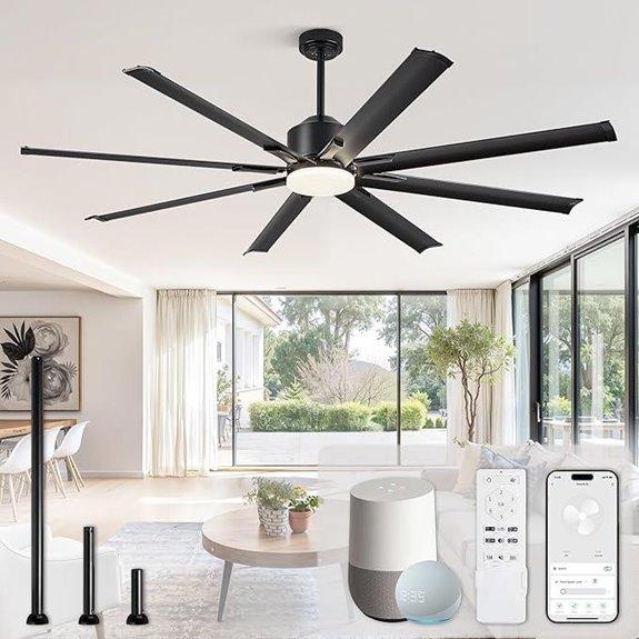 72-Inch Wi-Fi Alexa Smart Ceiling Fan with Light