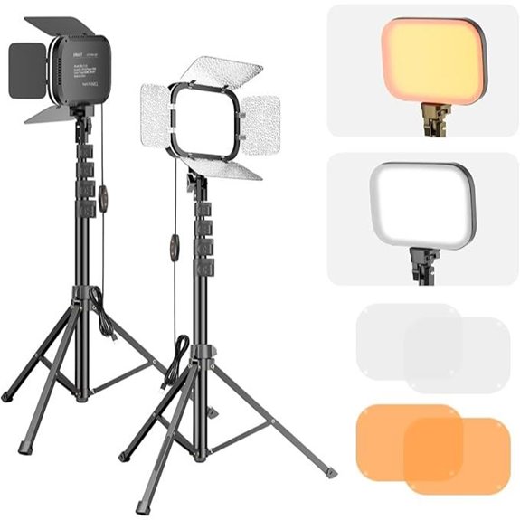 EMART 2-Pack LED Video Lights with Tripod