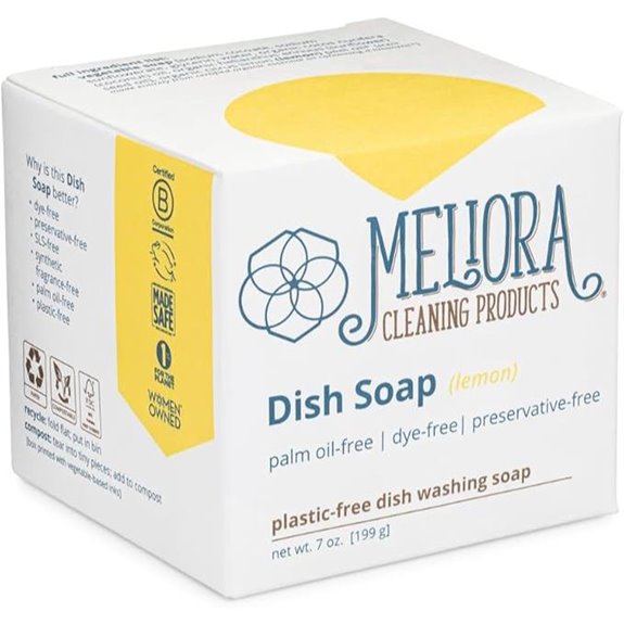 Meliora Cleaning Products Dish Soap Bar Lemon