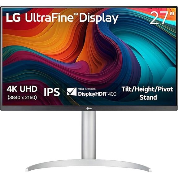 LG 27-inch 4K UHD IPS Monitor with Adjustable Stand