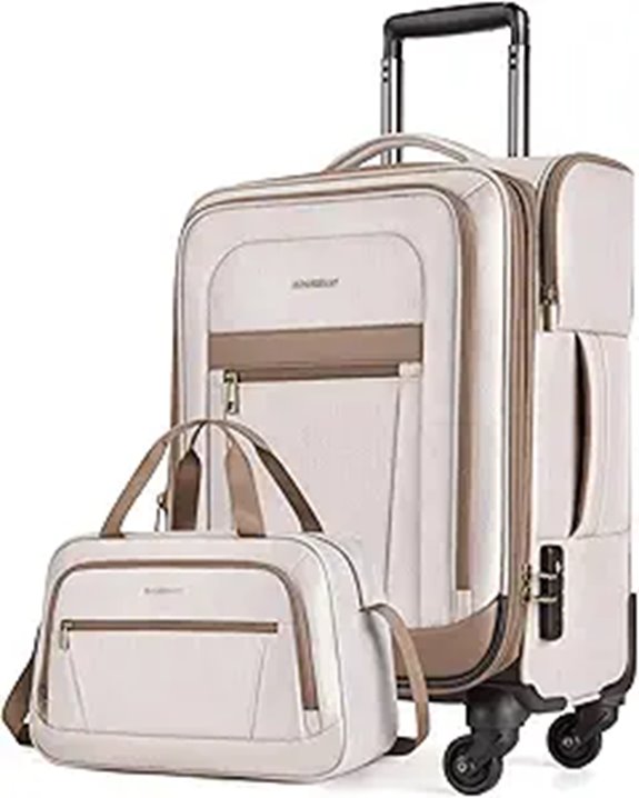 BAGSMART 20-Inch Lightweight Carry-On with Spinner Wheels