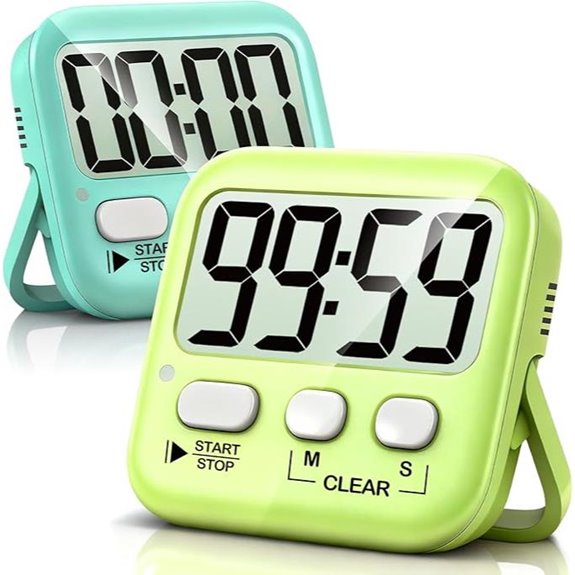 Antonki 2 Pack Magnetic Digital Kitchen Timers