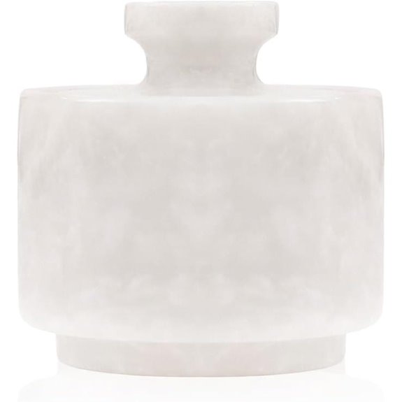 Marble Salt Cellar with Lid and Stone Container