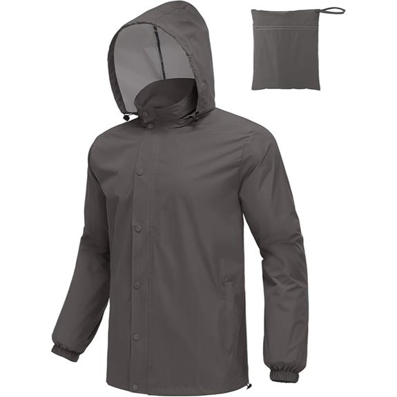 COOFANDY Men's Waterproof Packable Rain Jacket
