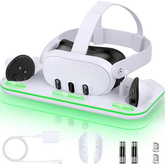 Meta Quest 3/3S Magnetic Charging Dock with Batteries