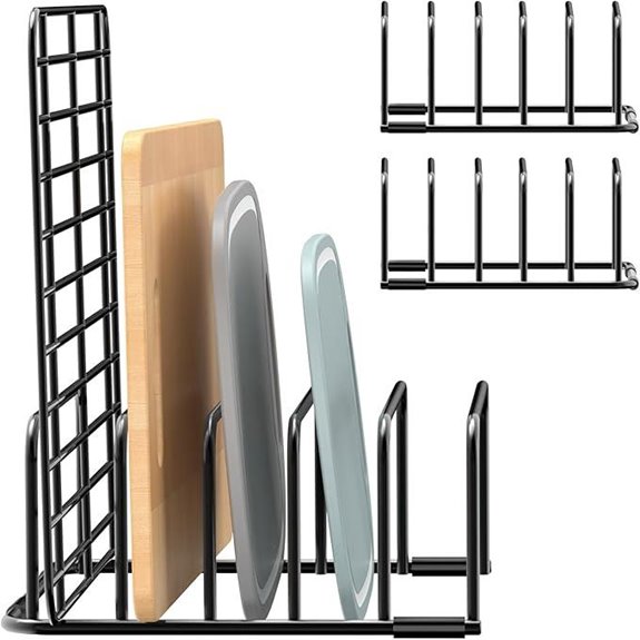 2-Pack Metal Cutting Board & Baking Sheet Organizer