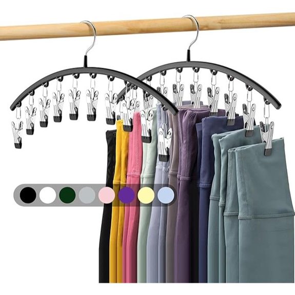 Metal Legging Organizer Hangers (2 Pack 10 Clips)