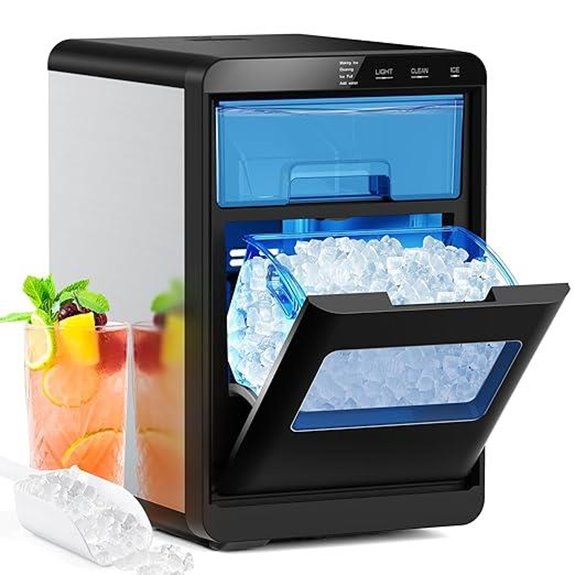 COWSAR Nugget Ice Maker with Scoop & Basket