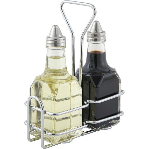 Winco Oil & Vinegar Cruet Set with Rack
