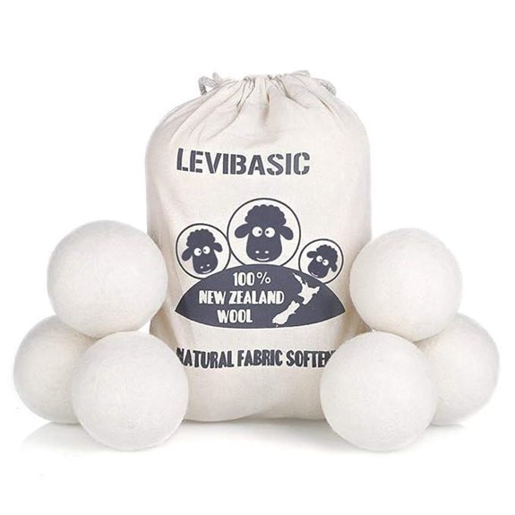 Wool Dryer Balls 6 Pack Organic Fabric Softener