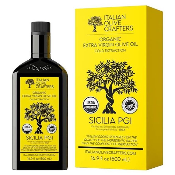 Italian Organic Extra Virgin Olive Oil in Glass Bottle