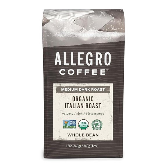 Allegro Coffee Organic Italian Roast Whole Bean 12 oz
