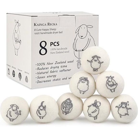 Wool Dryer Balls 8PCS Organic Reusable Anti-Static