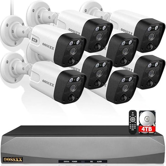 OOSSXX 4K HD Outdoor Security Camera System