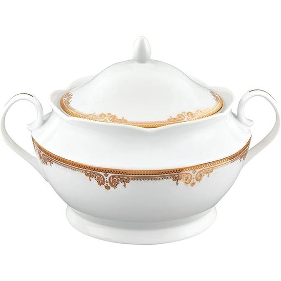 Lorren Home Trends Porcelain Souptureen w/Lid Catherine